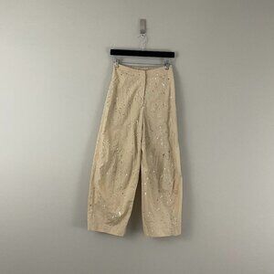 ATM Anthony Thomas Melillo Cotton Poplin Wide Leg Cropped Pants Size 2